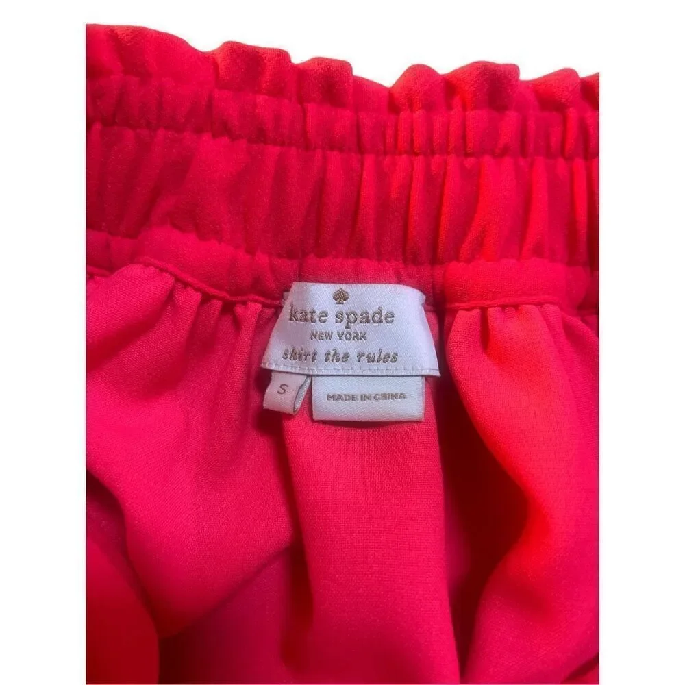 Kate Spade short skirt reddish orange sz Small